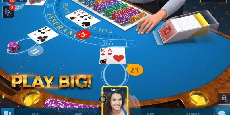 Game bài Blackjack - Trò chơi Casino Online hấp dẫn thú vị 3 Hệ thống tiến hành chia bài cho cược thủ